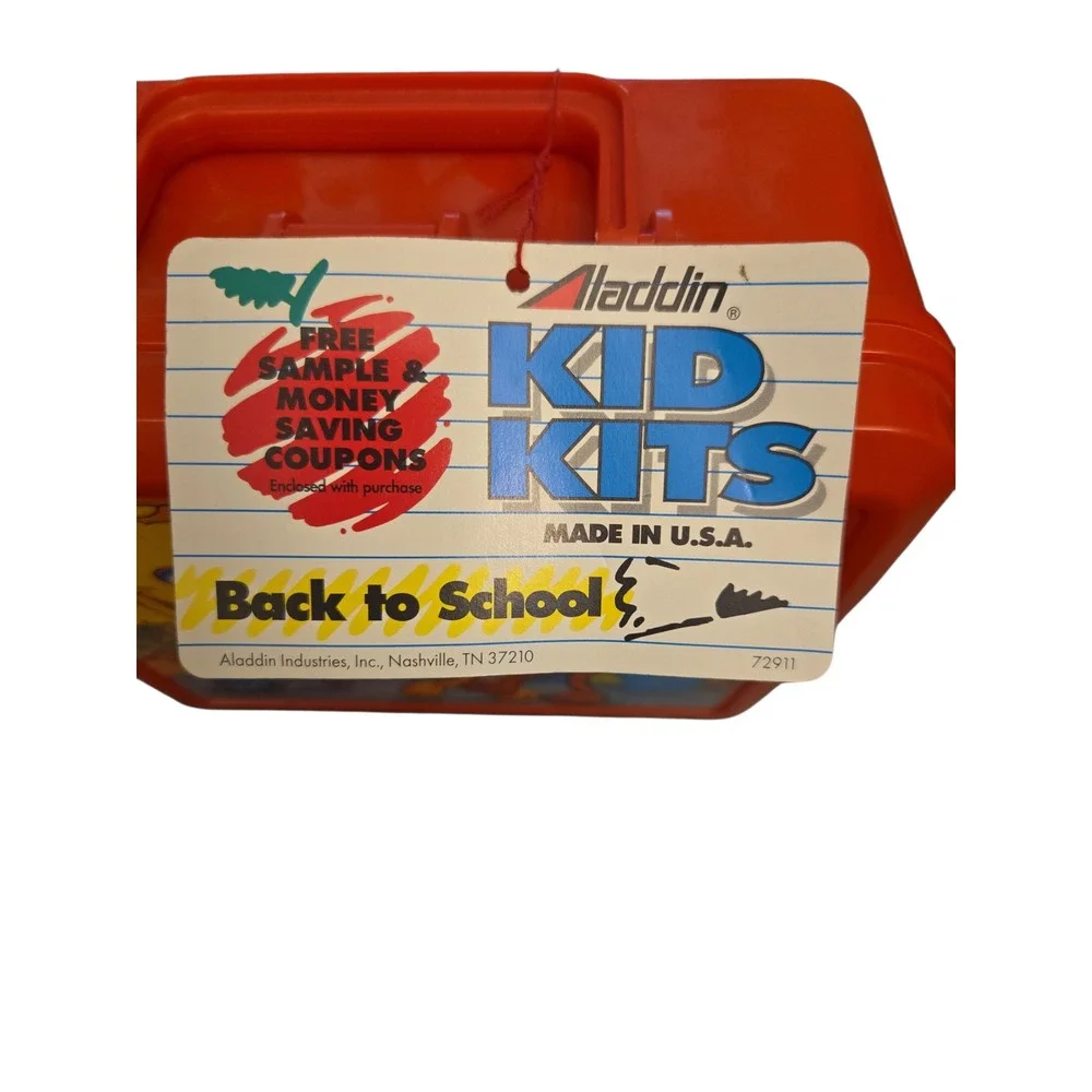Vintage Aladdin‎ Kid Kits Sesame Street Lunch Box Thermos Back to School Orange